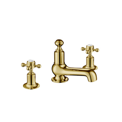 Just Taps Plus Grosvenor 3 Hole Deck Mounted Basin Mixer
