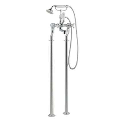 Just Taps Plus Grosvenor Freestanding Bath Shower Mixer With Kit