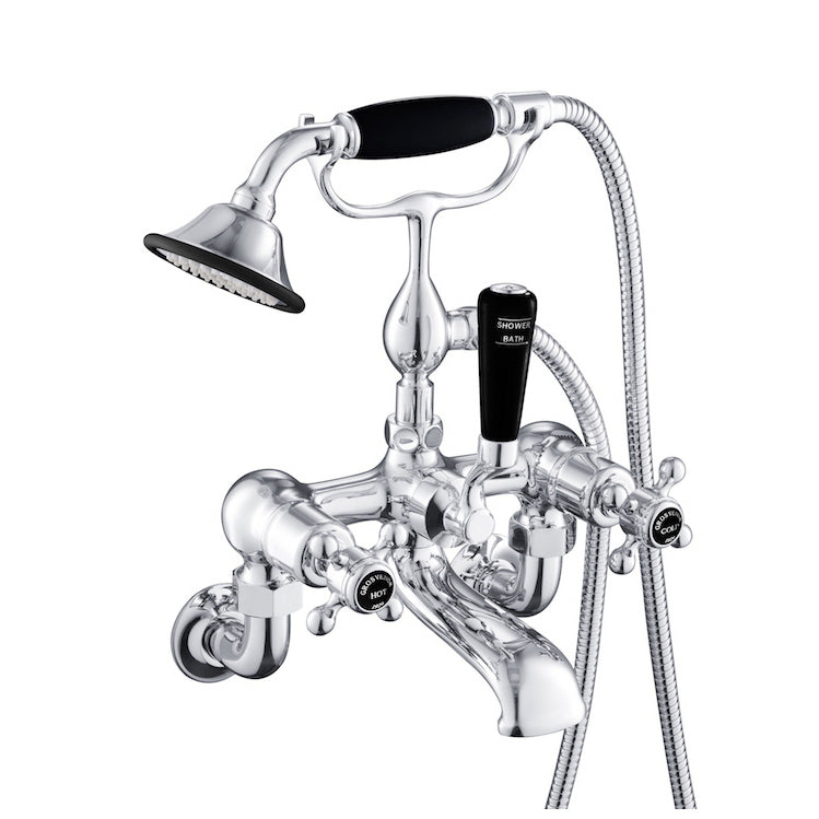 Just Taps Plus Grosvenor Bath Shower Mixer Wall Mounted with Kit