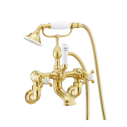 Just Taps Plus Grosvenor Bath Shower Mixer Wall Mounted with Kit
