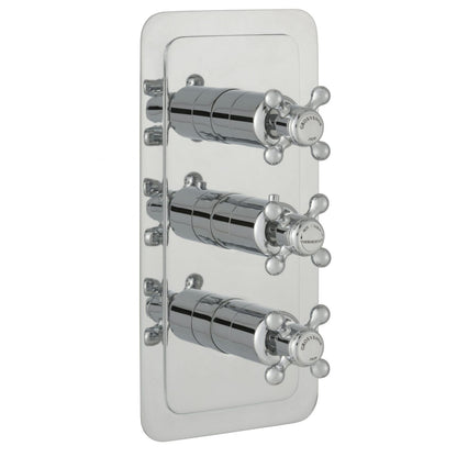 Just Taps Plus Grosvenor Thermostatic Concealed 2 Outlets Shower Valve - Vertical