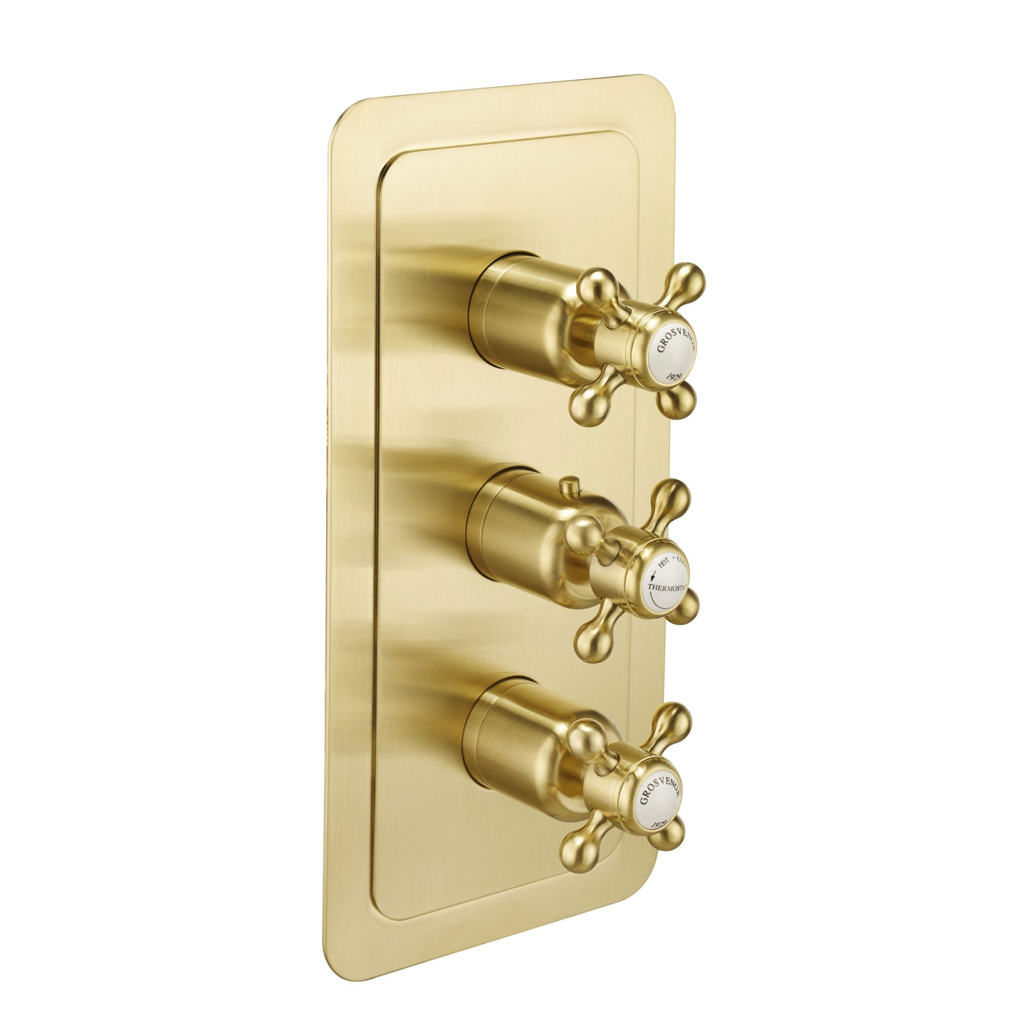 Just Taps Plus Grosvenor Thermostatic Concealed 2 Outlets Shower Valve - Vertical