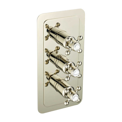 Just Taps Plus Grosvenor Thermostatic Concealed 2 Outlets Shower Valve - Vertical