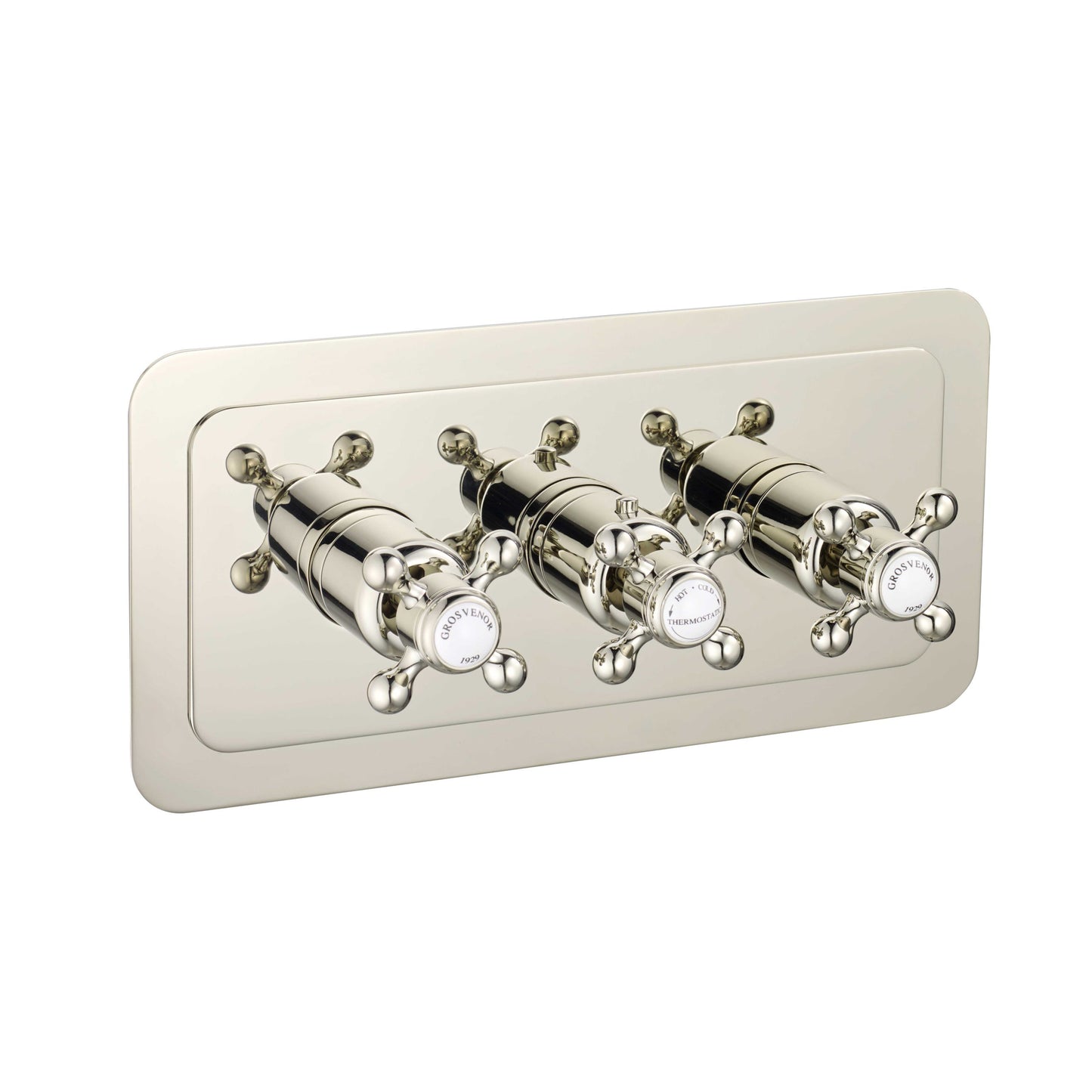 Just Taps Plus Grosvenor Thermostatic Concealed 3 Outlet Shower Valve - Horizontal
