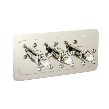 Just Taps Plus Grosvenor Thermostatic Concealed 2 Outlet Shower Valve - Horizontal