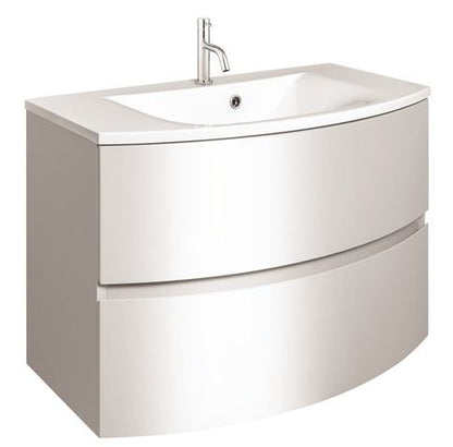 Crosswater Svelte 800mm Vanity Unit ONLY - White Gloss
