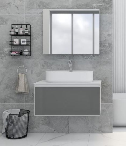 Essentials Essence 800mm Single Drawer Cabinet in Matt Stone