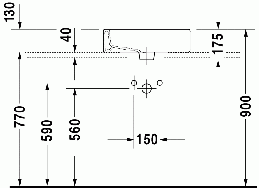 Vero Above 500 x 470mm White Counter Basin w/ Overflow