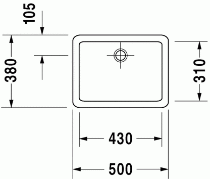Vero 500 x 380mm Countertop Square Wash Bowl - White Gloss