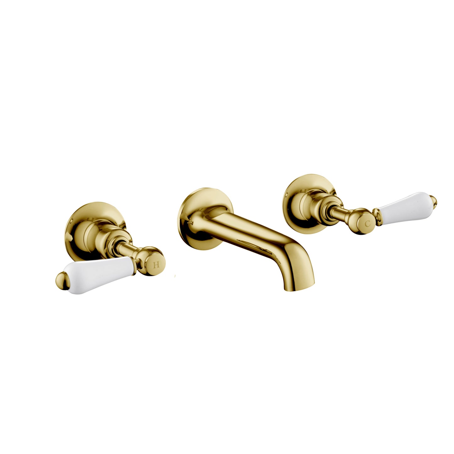 Just Taps Plus Grosvenor 3 Hole Wall Mounted Basin Mixer