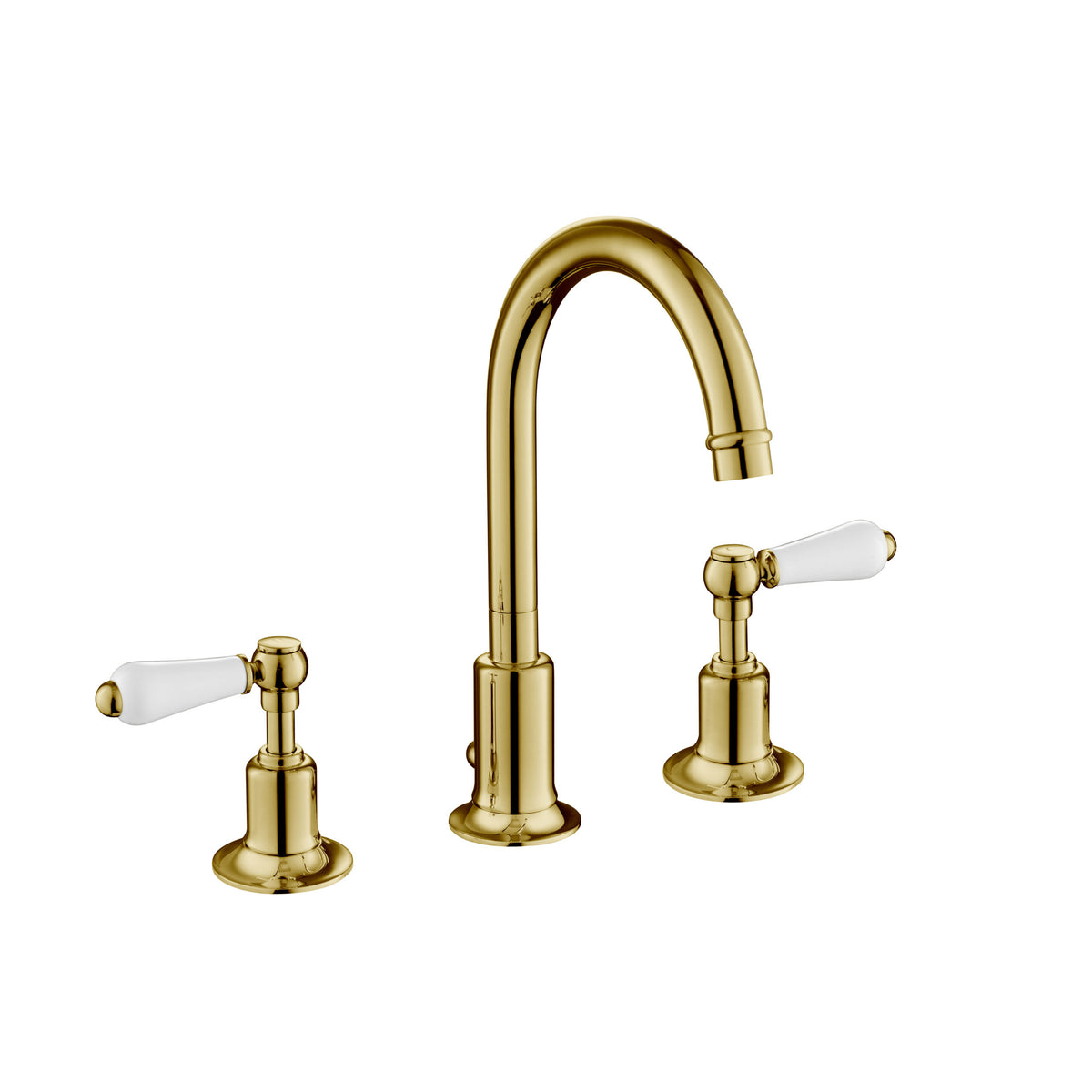 Just Taps Plus Grosvenor 3 Hole Basin Mixer With Swivel Spout And Pop Up Waste