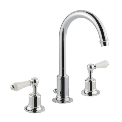 Just Taps Plus Grosvenor 3 Hole Basin Mixer With Swivel Spout And Pop Up Waste