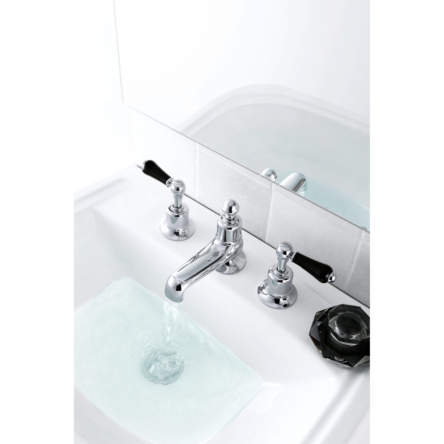 Just Taps Plus Grosvenor 3 Hole Deck Mounted Basin Mixer