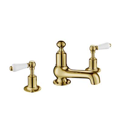 Just Taps Plus Grosvenor 3 Hole Deck Mounted Basin Mixer