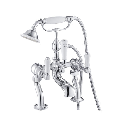 Just Taps Plus Grosvenor Deck Mounted Bath Shower Mixer with Kit