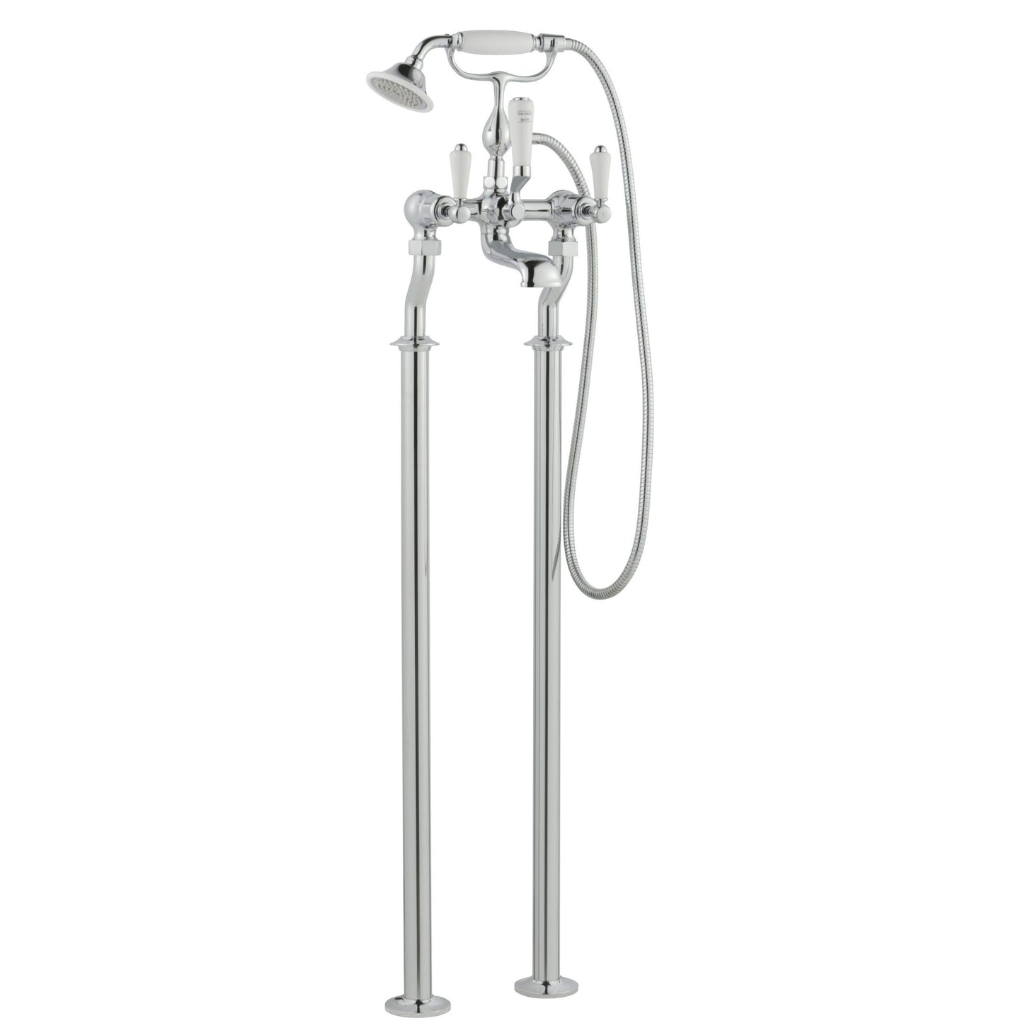 Just Taps Plus Grosvenor Freestanding Bath Shower Mixer with Kit