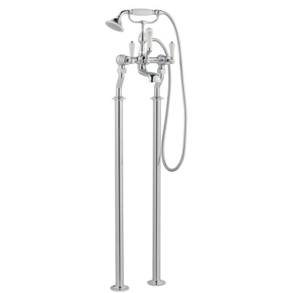 Just Taps Plus Grosvenor Freestanding Bath Shower Mixer with Kit