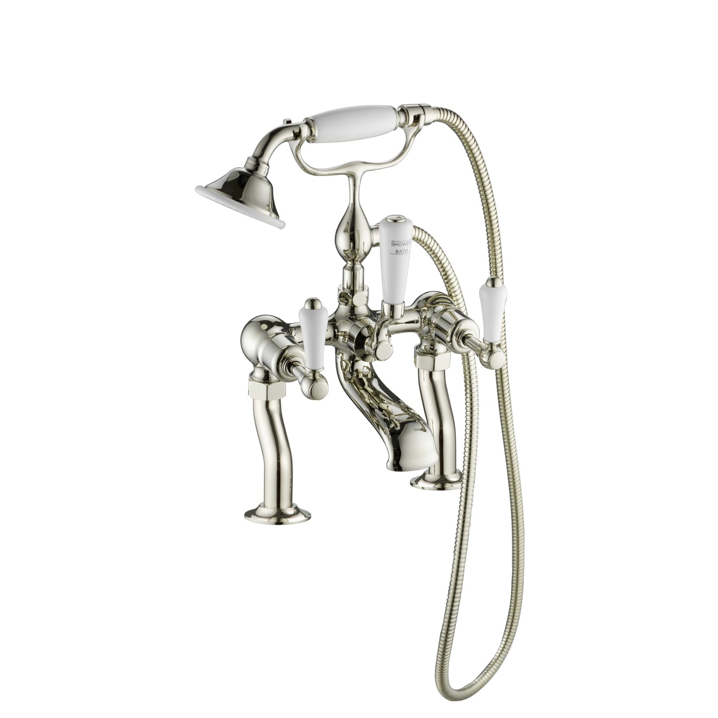 Just Taps Plus Grosvenor Deck Mounted Bath Shower Mixer with Kit