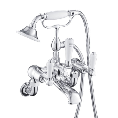 Just Taps Plus Grosvenor Bath Shower Wall Mounted Mixer with Kit