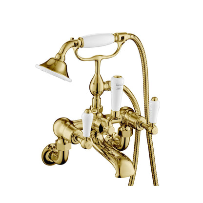 Just Taps Plus Grosvenor Bath Shower Wall Mounted Mixer with Kit
