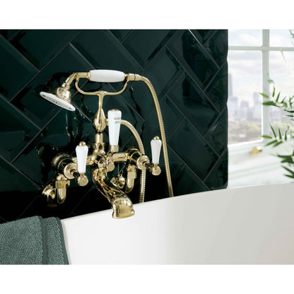 Just Taps Plus Grosvenor Bath Shower Wall Mounted Mixer with Kit