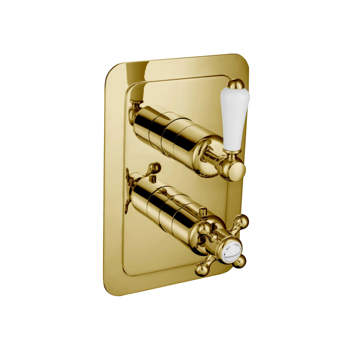 Just Taps Plus Grosvenor Thermostatic Concealed 2 Outlet Shower Valve, Vertical