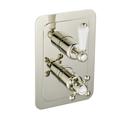 Just Taps Plus Grosvenor Thermostatic Concealed 2 Outlet Shower Valve, Vertical