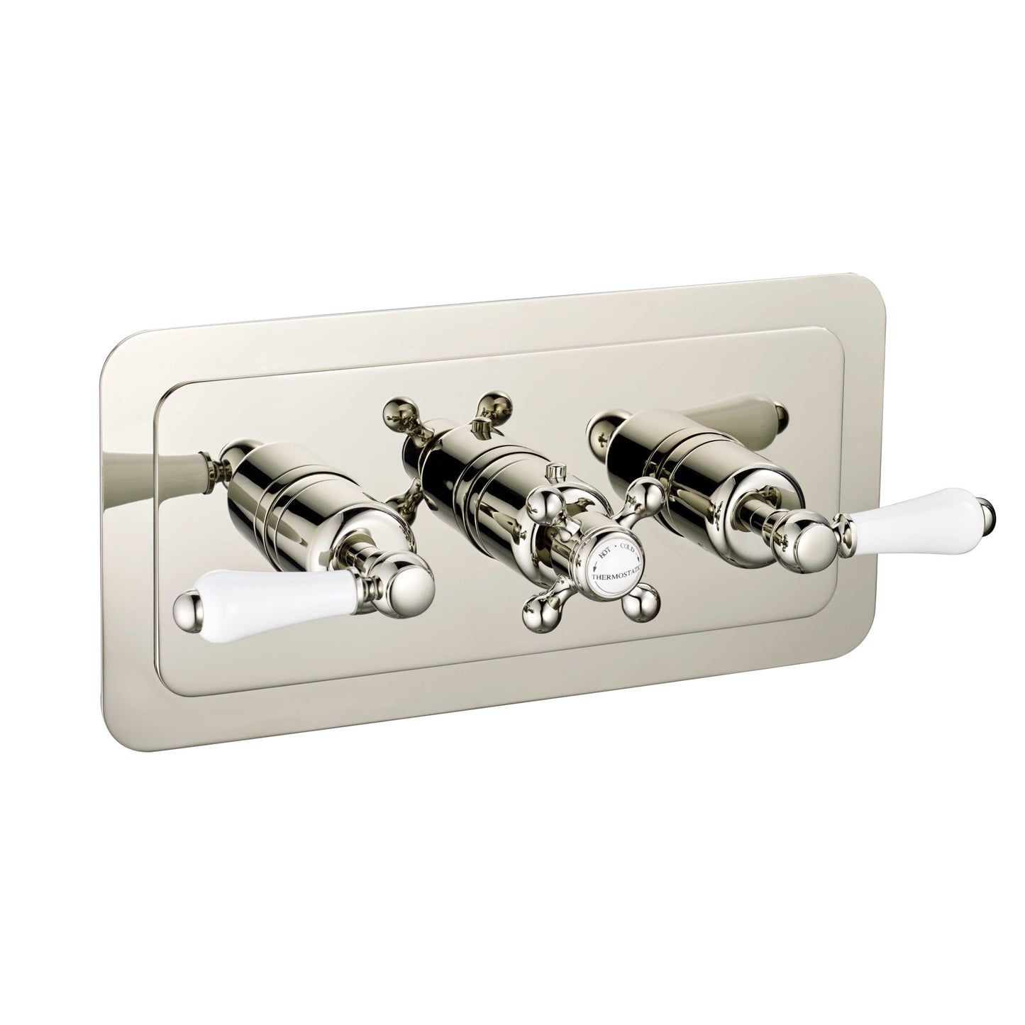 Just Taps Plus Grosvenor Thermostatic Concealed 3 Outlet Shower Valve, Horizontal
