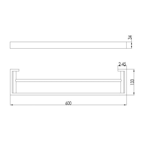 Just Taps Plus Athena Twin Towel Bar