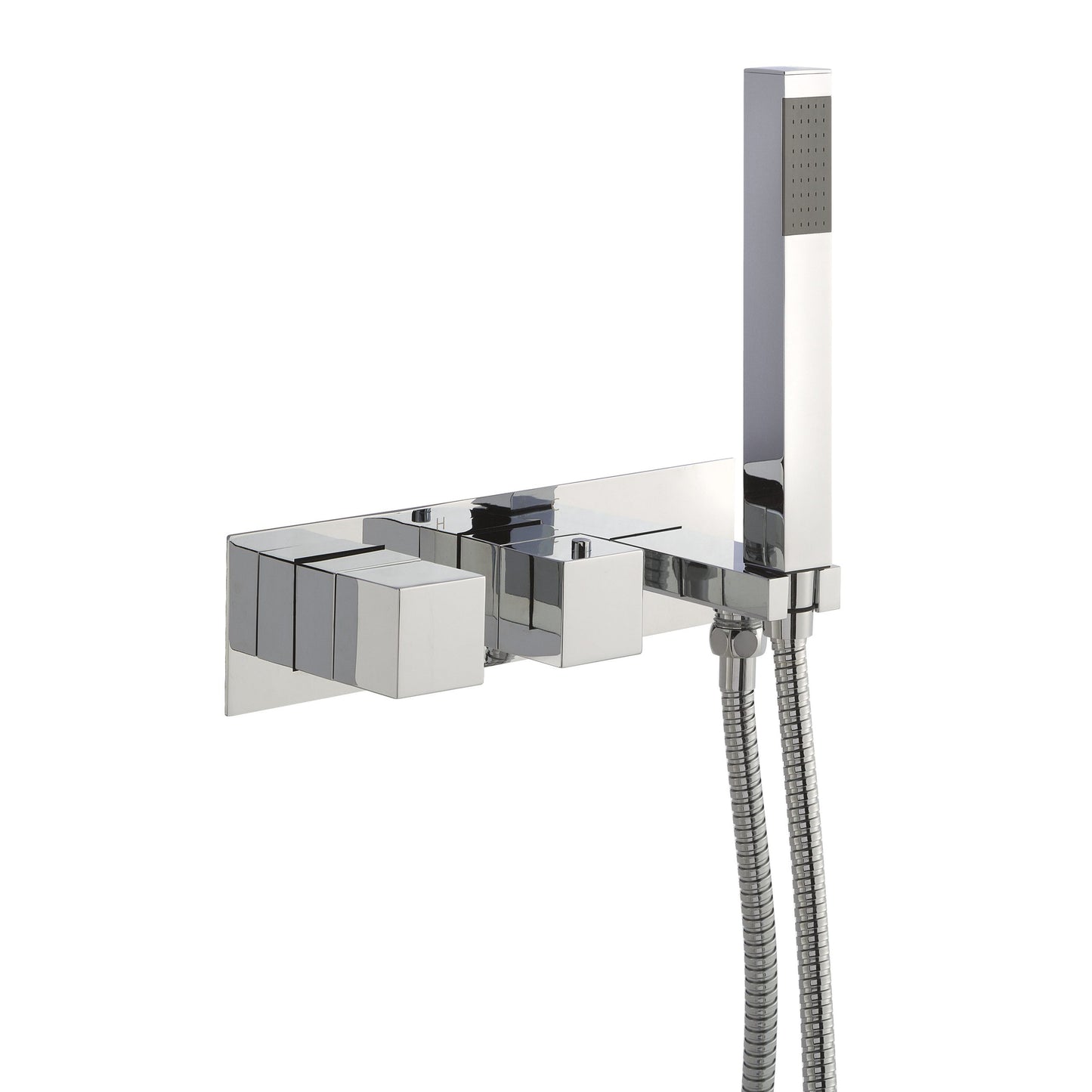Just Taps Plus Athena Thermostatic Concealed 2 Outlet  Valve with Handset