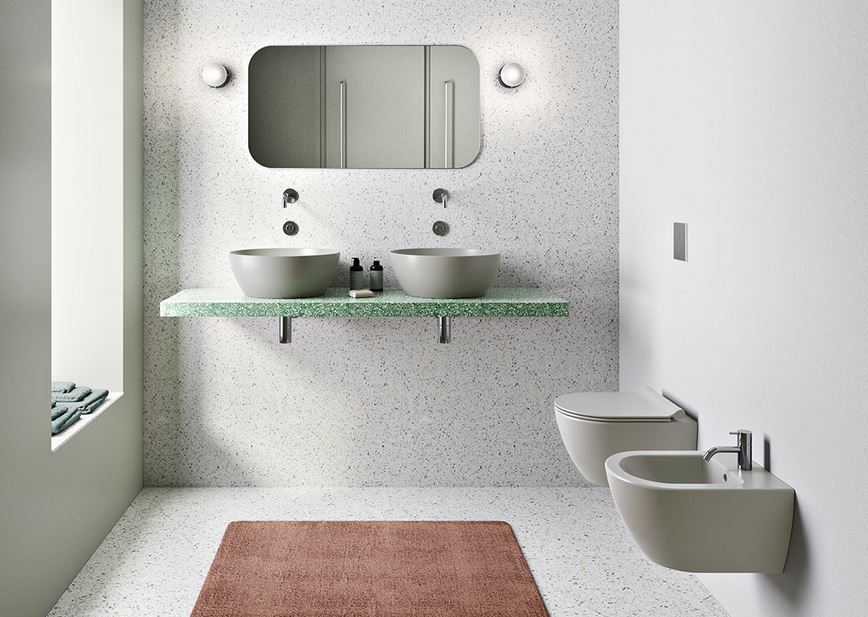 GSI Pura 420 x 420mm Countertop Basin Matt Cenere