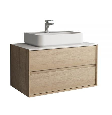 Essentials Grace Quartz Stone 900mm Worktop in Solid White