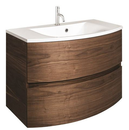 Crosswater Svelte 800mm Vanity Unit ONLY - American Walnut