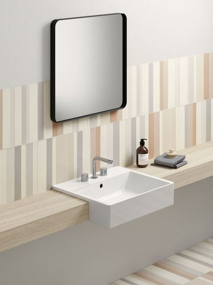 GSI KUBE X 55 Semi-recessed 1TH Basin 550 x 470mm