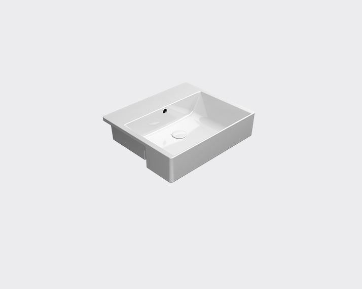 GSI KUBE X 55 Semi-recessed 1TH Basin 550 x 470mm