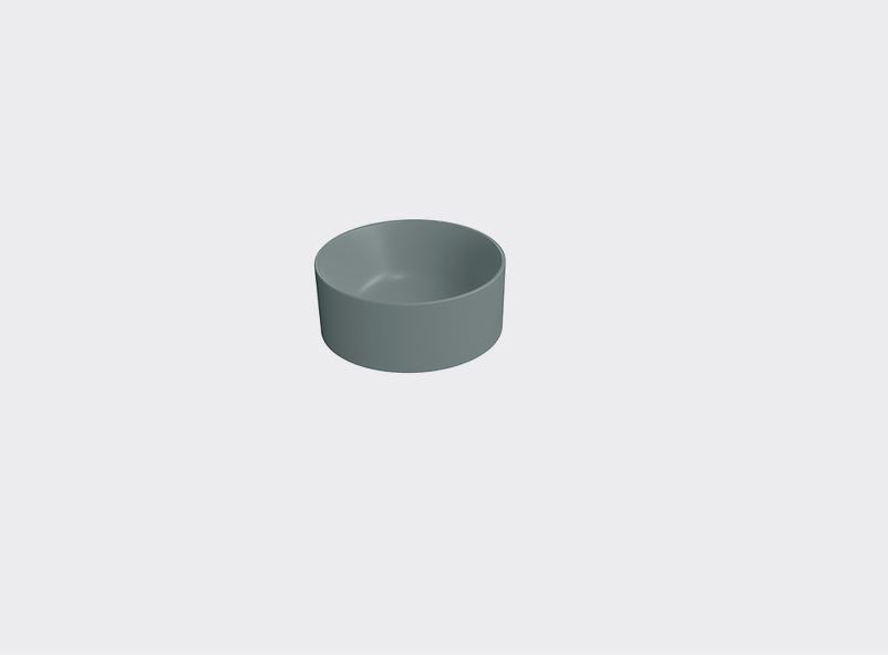 GSI KUBE X 320mm Round Countertop Basin Agave Matt