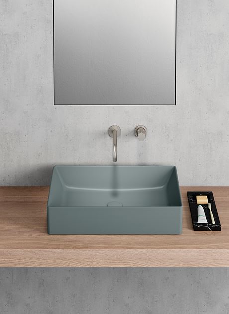 GSI Kube X Design 600 x 370mm Counter Top Basin Matt Agave