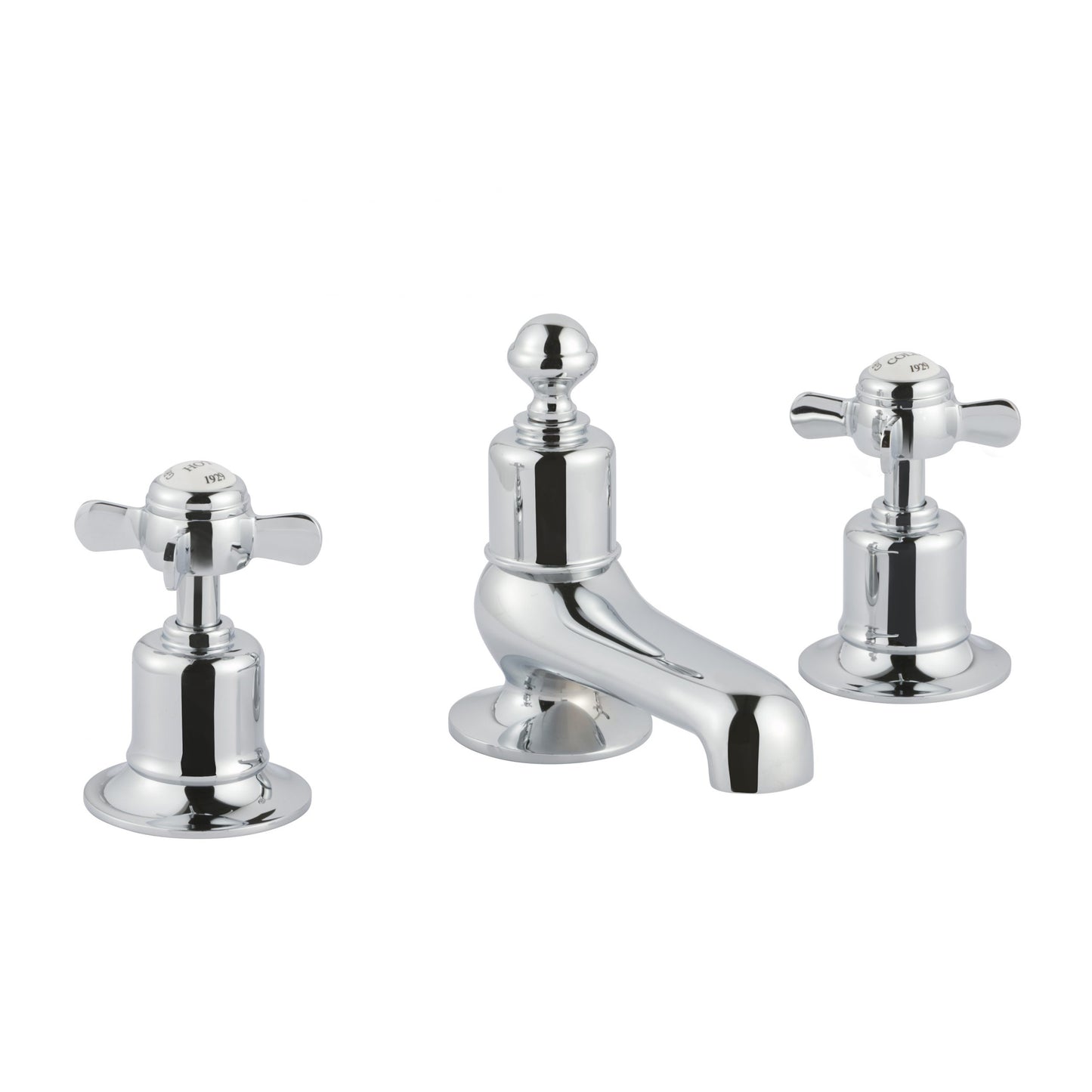Just Taps Plus Grosvenor 3 Hole Deck Mounted Basin Mixer