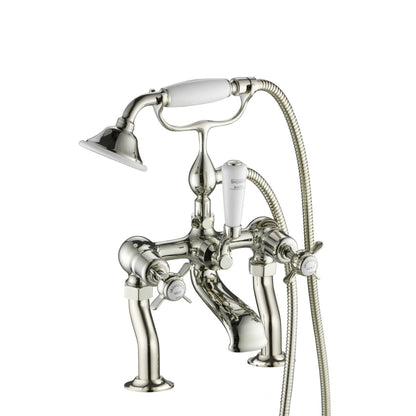 Just Taps Plus Grosvenor Deck Mounted Bath Shower Mixers with Kit