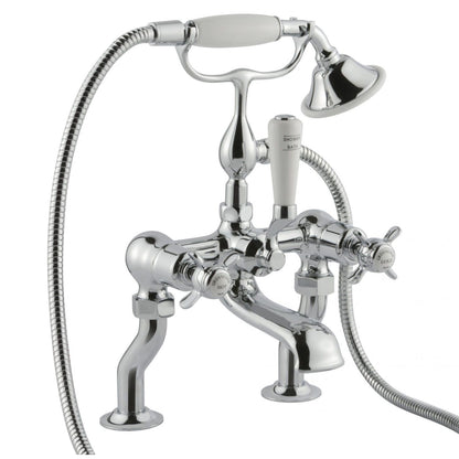 Just Taps Plus Grosvenor Deck Mounted Bath Shower Mixers with Kit