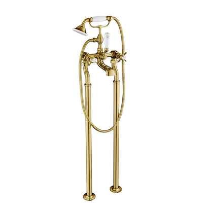 Just Taps Plus Grosvenor Freestanding Bath Shower Mixers with Kit