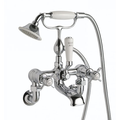 Just Taps Plus Grosvenor Bath Shower Mixers Wall Mounted with Kit