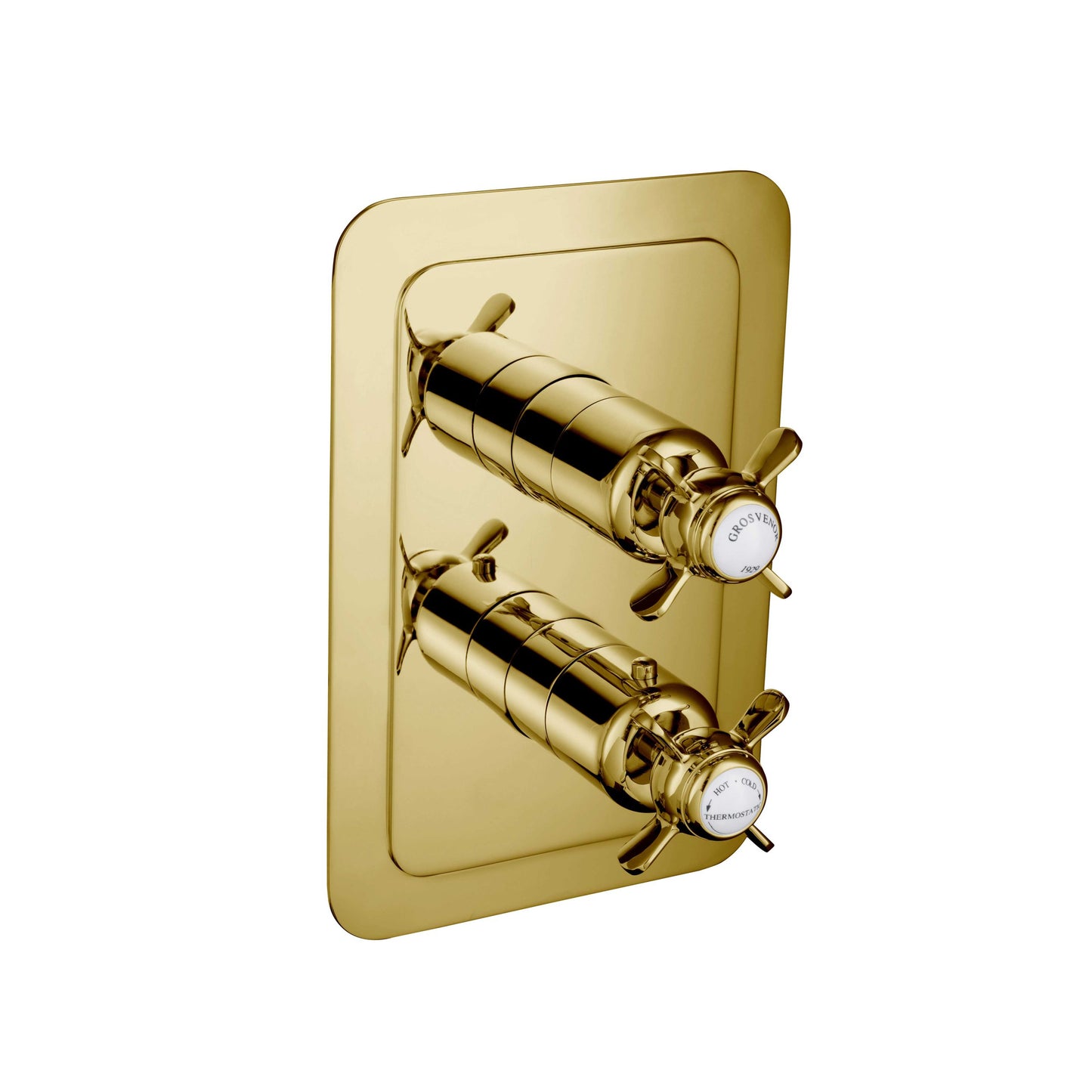 Just Taps Plus Grosvenor Vertical Thermostatic Concealed 1 Outlet Shower Valve