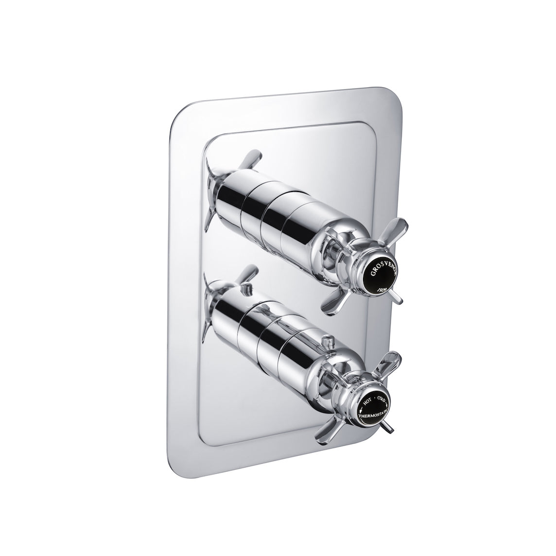 Just Taps Plus Grosvenor Vertical Thermostatic Concealed 1 Outlet Shower Valve