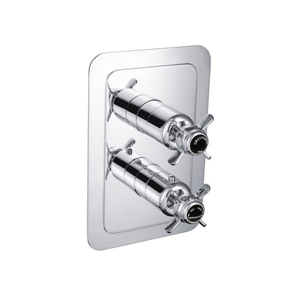 Just Taps Plus Grosvenor Vertical Thermostatic Concealed 1 Outlet Shower Valve