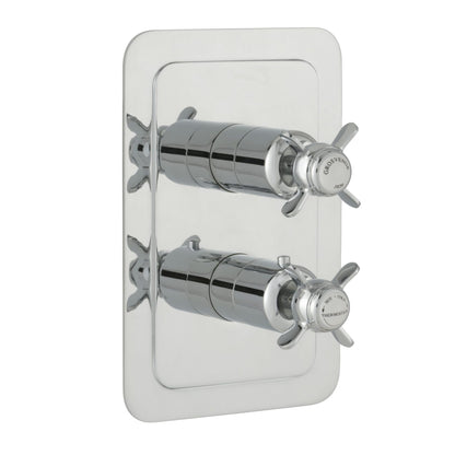 Just Taps Plus Grosvenor Vertical Thermostatic Concealed 1 Outlet Shower Valve