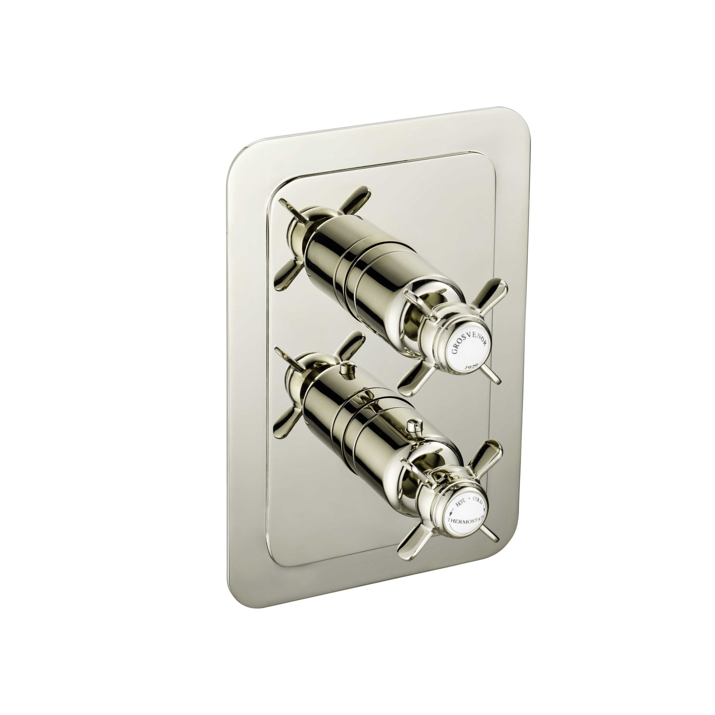Just Taps Plus Grosvenor Thermostatic Concealed 2 Outlet Shower Valves Vertical