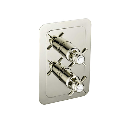 Just Taps Plus Grosvenor Thermostatic Concealed 2 Outlet Shower Valves Vertical