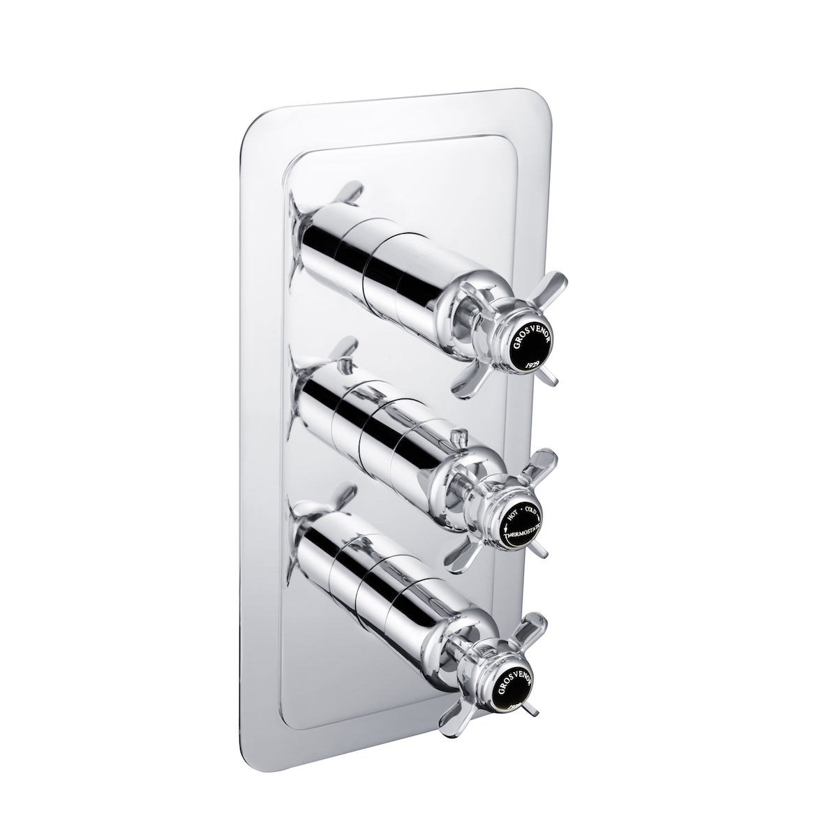 Just Taps Plus Grosvenor Thermostatic Concealed Shower Valve 2 Outlet , Vertical