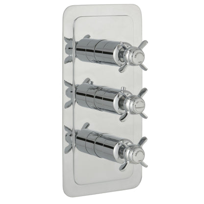 Just Taps Plus Grosvenor Thermostatic Concealed Shower Valve 2 Outlet , Vertical